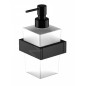 Steinberg 460 - Distributeur de savon avec support, verre blanc / noir mat 460 8001 S