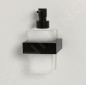 Steinberg 460 - Distributeur de savon avec support, verre blanc / noir mat 460 8001 S