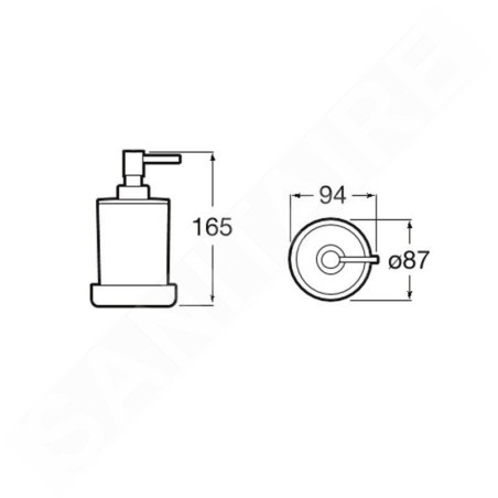 Roca Tempo - Distributeur de savon liquide, noir A817026CN0