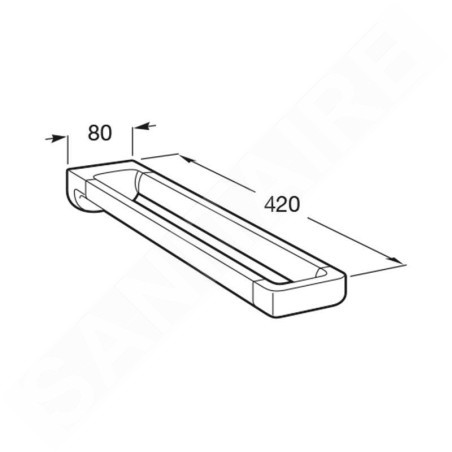 Roca Tempo - Porte-serviettes, longueur 420 mm, chrome A817031001