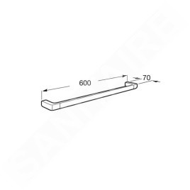 Roca Tempo - Porte-serviettes, longueur 600 mm, chrome A817030001