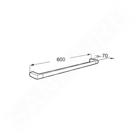 Roca Tempo - Porte-serviettes, longueur 600 mm, chrome A817030001