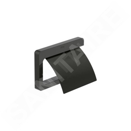 Roca Tempo - Porte-papier toilette avec couvercle, noir A817033CN0