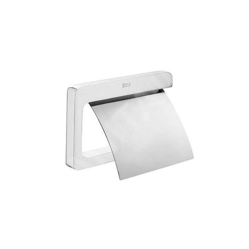 Roca Tempo - Porte-papier toilette avec couvercle, chrome A817033001