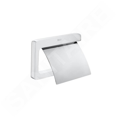 Roca Tempo - Porte-papier toilette avec couvercle, chrome A817033001