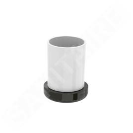 Roca Tempo - Verre pour brosses à dents et dentifrice à poser, noir A817022CN0