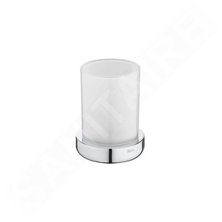 Roca Tempo - Verre pour brosses à dents et dentifrice à poser, chrome A817022001