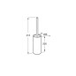 Roca Tempo - Brosse murale WC à poser, noir A817038CN0