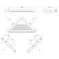 Ravak Slim - Tablette d'angle, noir/noir X07P650