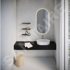 Ravak Slim - Tablette, longueur 278 mm, noir/noir X07P649