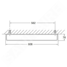 Steinberg 450 - Porte-serviettes, longueur 608mm, noir mat 450 2600 S