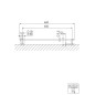 Steinberg 660 - Porte-serviettes, longueur 66 cm, or rose 660 2600 RG