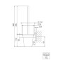 Steinberg 660 - Brosse WC murale avec support, verre dépoli/or rose 660 2911 RG