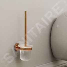 Steinberg 660 - Brosse WC murale avec support, verre dépoli/or rose 660 2911 RG