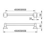 Keuco City.2 - Porte-serviettes, longueur 600 mm, chrome 02701010600