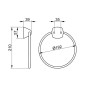 Keuco City.2 - Porte-serviettes, longueur 19 cm, chrome 02721010000