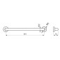 Sanela Poignées - Poignée, longueur 69 cm, inox brillant SLZM 12