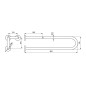 Sanela Poignées - Poignée, longueur 80 cm, inox brillant SLZM 14