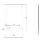 Aqualine Accessoires - Miroir 600x800 mm, y compris les charnières, avec trous pour étagère 22430 Aqualine Accessoires - Miroir 600x800 mm, y compris les charnières, avec trous pour étagère 22430