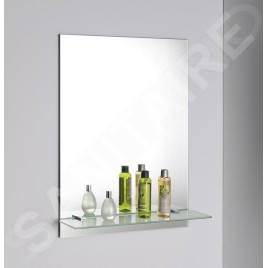 Aqualine Accessoires - Miroir 600x800 mm, y compris les charnières, avec trous pour étagère 22430