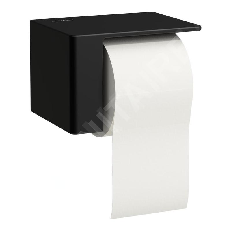 Laufen VAL - Porte-rouleau toilette avec couvercle, noir mat H8722807160001