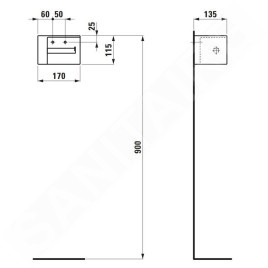 Laufen VAL - Porte-rouleau toilette avec couvercle, noir mat H8722807160001