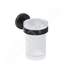 Jika Mio Style - Porte-brosse à dents et dentifrice, verre/noir mat H3822F17160001