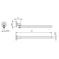 Ideal Standard IOM - Porte-serviettes, pivotant, longueur 37 cm, chrome A7651AA
