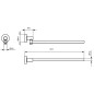 Ideal Standard IOM - Porte-serviettes, pivotant, longueur 37 cm, acier A7651GN