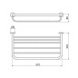 Ideal Standard IOM - Tablette avec porte-serviettes, longueur 57 cm, noir soyeux A9106XG