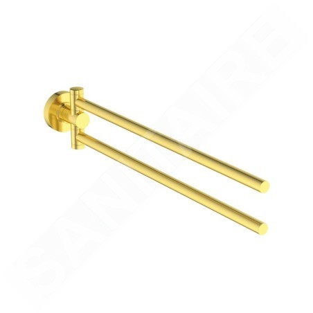 Ideal Standard IOM - Porte-serviettes, pivotant, longueur 37 cm, or brossé A9131A2