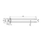 Ideal Standard IOM - Porte-serviettes, pivotant, longueur 37 cm, or brossé A9131A2