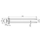 Ideal Standard IOM - Porte-serviettes, pivotant, longueur 37 cm, Magnetic Grey A9131A5