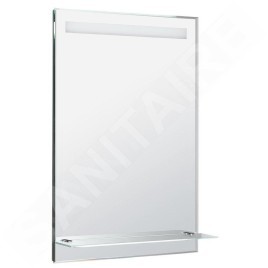 Aqualine Accessoires - Miroir avec éclairage LED, 600x800 mm, tablette en verre ATH53