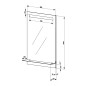 Aqualine Accessoires - Miroir avec éclairage LED, 600x800 mm, tablette en verre ATH53