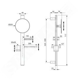 Ideal Standard ALU+ - Miroir cosmétique avec étagère et gobelet pour brosses à dents et dentifrice, argenté BD589SI