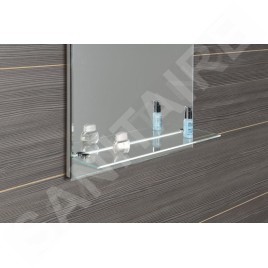 Aqualine Accessoires - Miroir avec éclairage LED, 600x800 mm, tablette en verre ATH53
