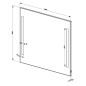 Aqualine Accessoires - Miroir avec éclairage LED, 1000x800 mm ATH7 Aqualine Accessoires - Miroir avec éclairage LED, 1000x800 mm ATH7
