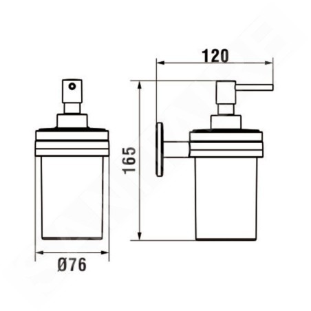 Laufen Cana - Distributeur de savon avec support, verre/chrome H3831320040001