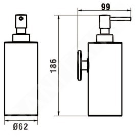 Laufen Cana - Distributeur de savon avec support, chrome H3831320040011