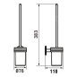 Laufen Cana - Brosse WC avec support mural, verre/chrome H3841310040001