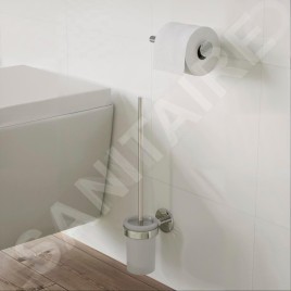 Laufen Cana - Brosse WC avec support mural, verre/chrome H3841310040001