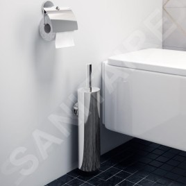 Laufen Cana - Brosse WC avec support mural, chrome H3841310040011