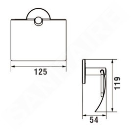 Laufen Cana - Porte-papier de toilette avec couvercle, chrome H3841320040011