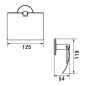 Laufen Cana - Porte-papier de toilette avec couvercle, chrome H3841320040011