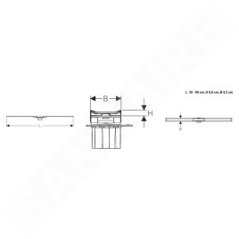 Geberit CleanLine - Caniveau de douche en inox, 300-900 mm, métal foncé 154.450.KS.1