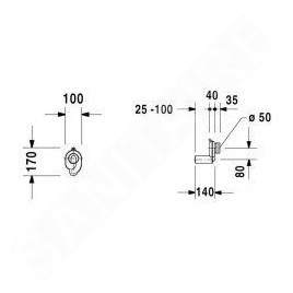 Duravit Accessoires - Siphon pour urinoir 0051120000