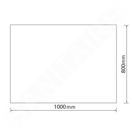 Aqualine Accessoires - Miroir 1000x800 mm, sans poignée 22499