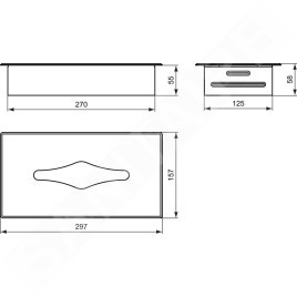 Ideal Standard IOM - Distributeur de serviettes en papier à encastrer, inox A9133MY