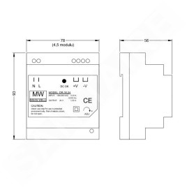 Sanela Sources d’alimentation - Source d'alimentation pour rail 85-240V AC/24V CC SLZ 04Y